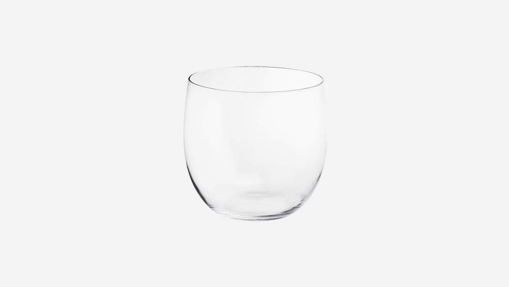Übertopf, 27 cm, aus transparentem Glas