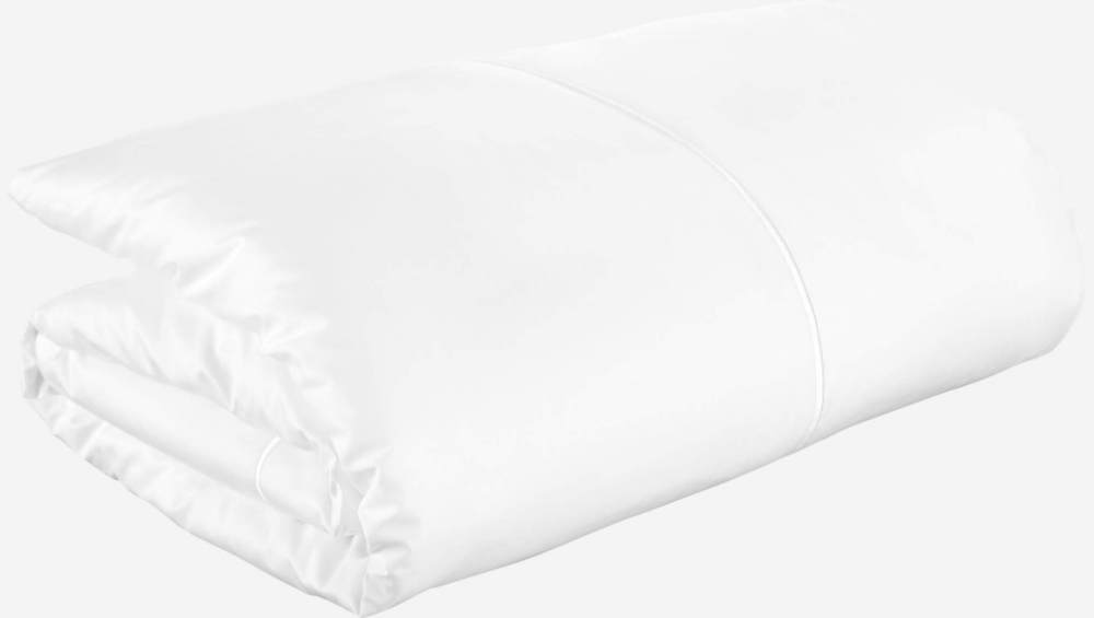 Copripiumino in raso di cotone - 140 x 200 cm - Bianco