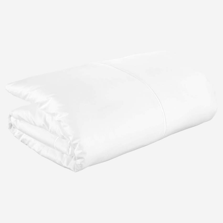 Deckenbezug, 140x200cm, aus Satin, weiß