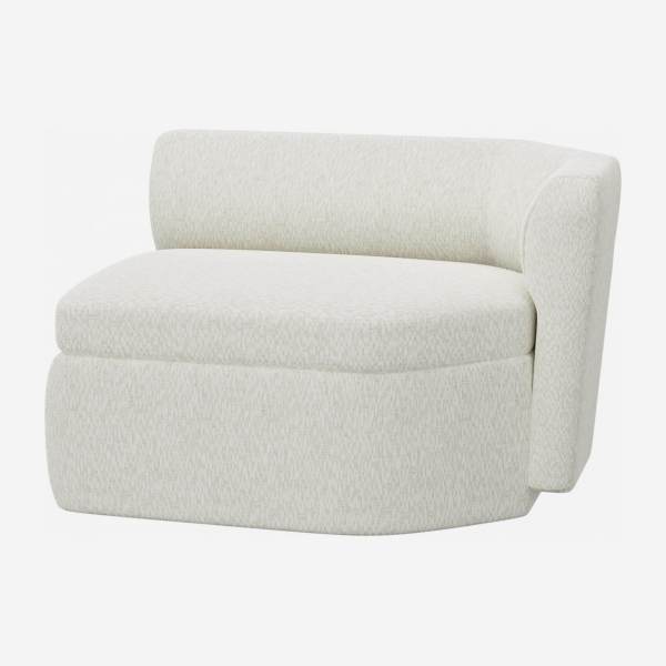 Chaise longue derecha de tela - Blanco alabastro - Design by Anthony Guerrée