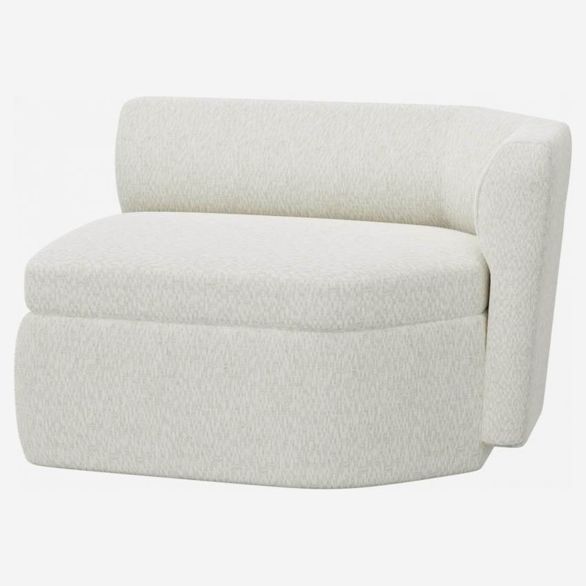 Chaise-longue direita em tecido - Branco alabastro - Design by Anthony Guerrée