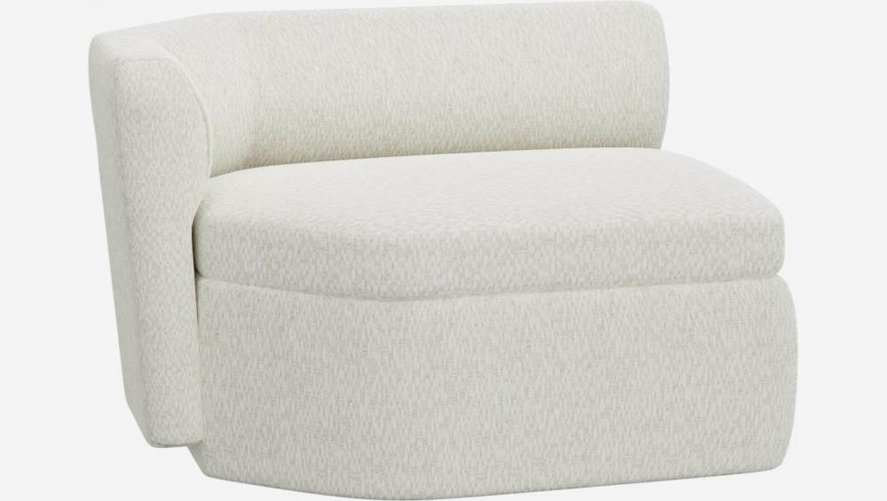Chaise longue izquierda de tela - Blanco alabastro - Design by Anthony Guerrée
