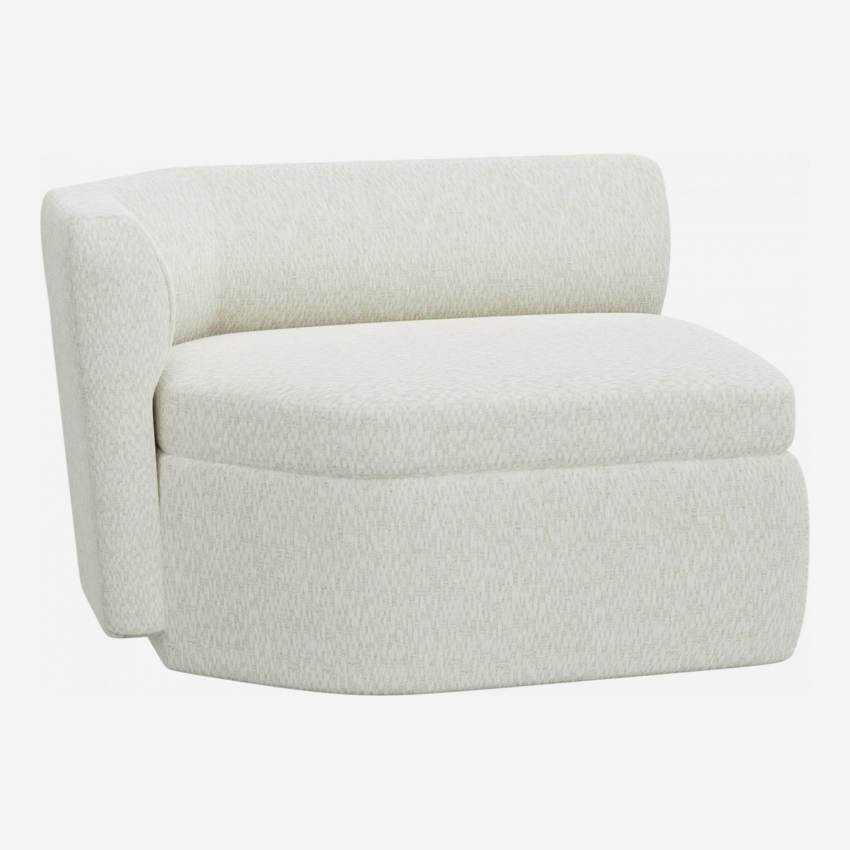 Chaise-longue esquerda em tecido - Branco alabastro - Design by Anthony Guerrée