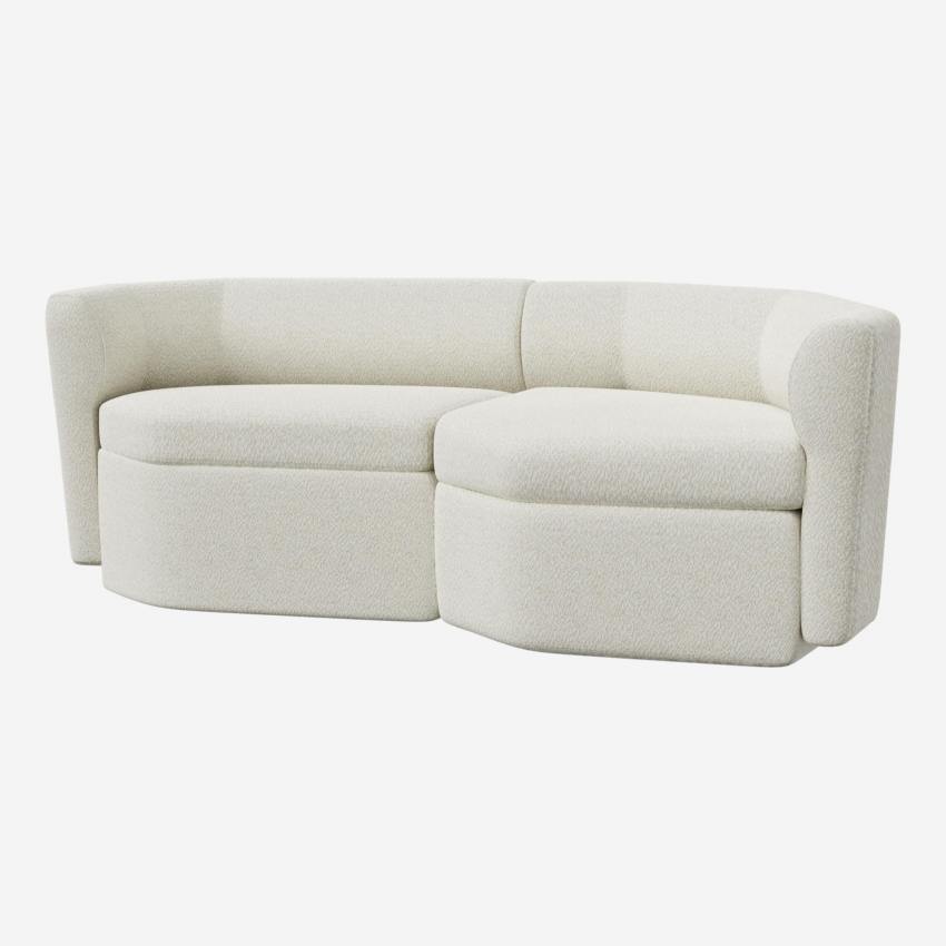 Modulares 2-Sitzer-Sofa mit Ecke rechts aus Stoff - Alabasterweiß - Design by Anthony Guerrée