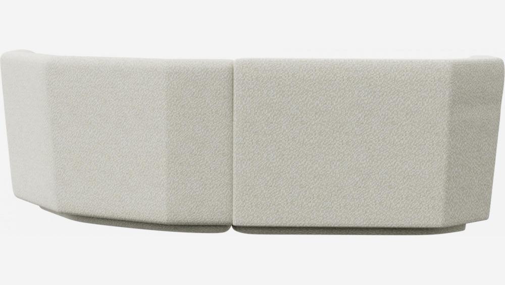 Modulaire stoffen 2-zitsbank met hoek rechts - Albast wit - Design by Anthony Guerrée