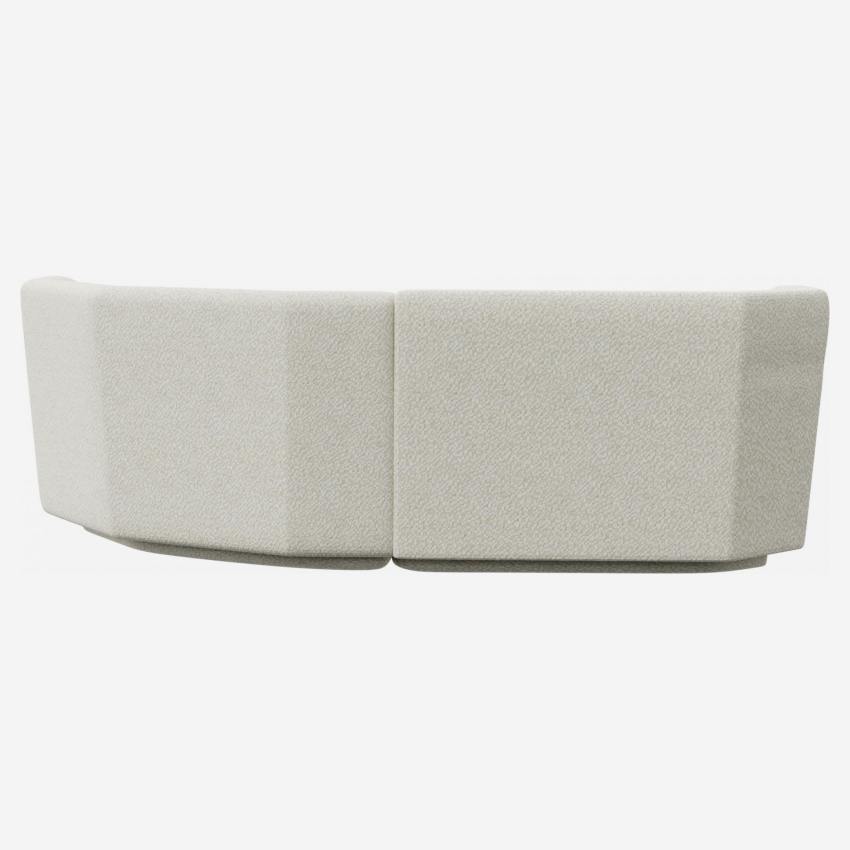 Modulaire stoffen 2-zitsbank met hoek rechts - Albast wit - Design by Anthony Guerrée