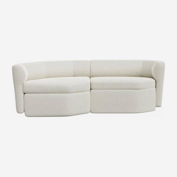 Modulares 2-Sitzer-Sofa mit Ecke links aus Stoff - Alabasterweiß - Design by Anthony Guerrée