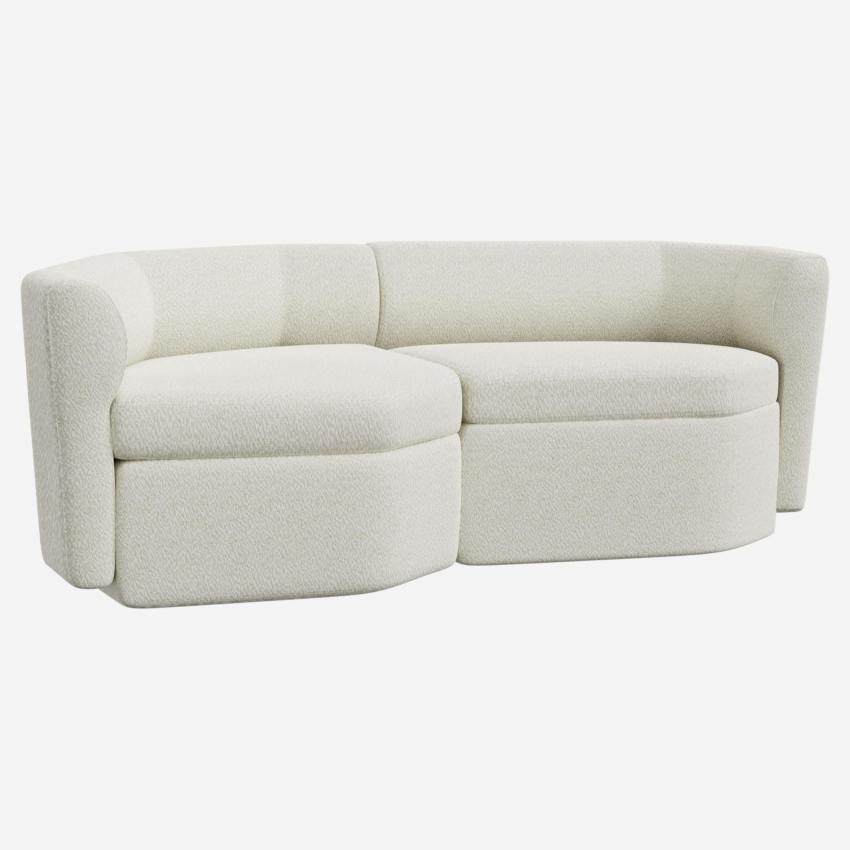 Modulares 2-Sitzer-Sofa mit Ecke links aus Stoff - Alabasterweiß - Design by Anthony Guerrée
