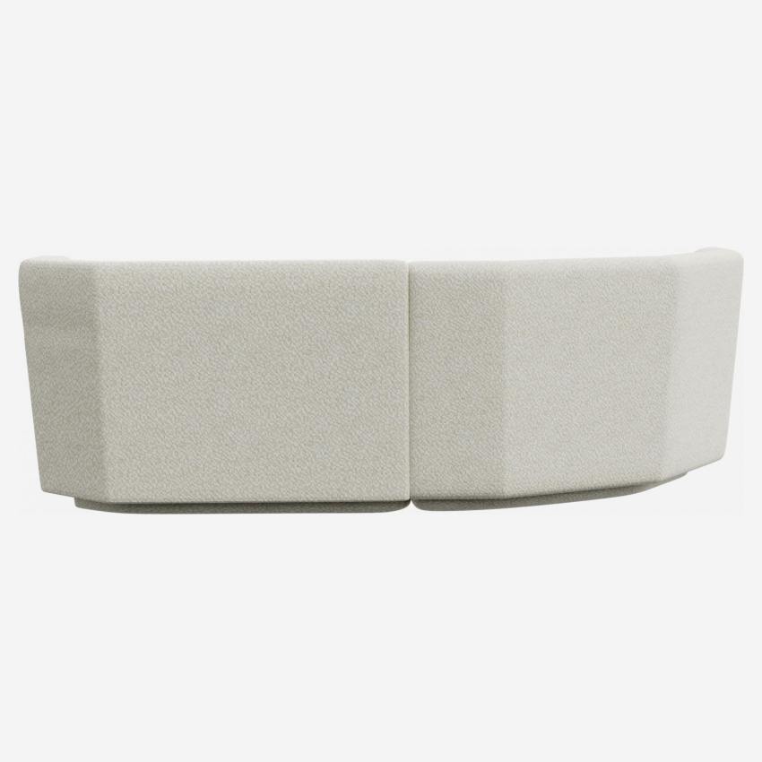 Divano modulare a 2 posti con angolo retto in tessuto - Bianco alabastro - Design by Anthony Guerrée