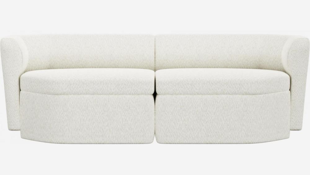 Canapé modulaire 2 places en tissu - Blanc albâtre - Design by Anthony Guerrée
