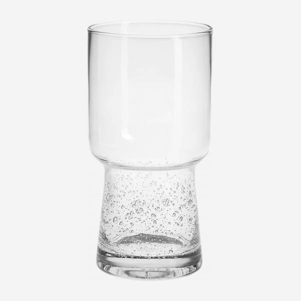 Gobelet en verre avec effet bulles - 395 ml - Transparent