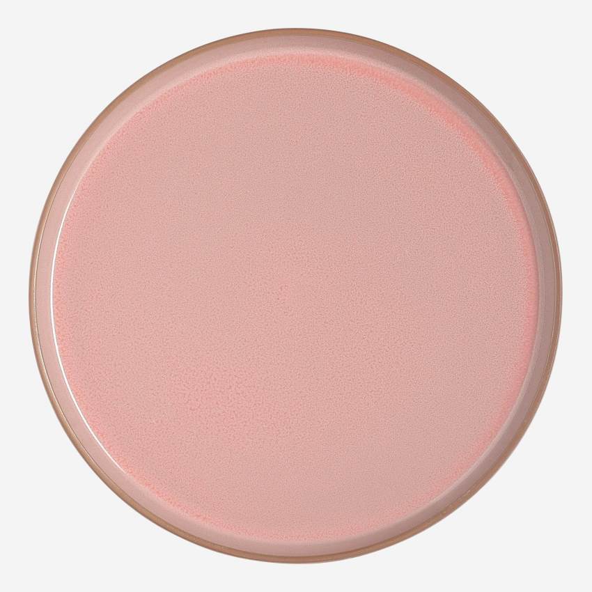 Prato raso de porcelana - 28cm - Rosa