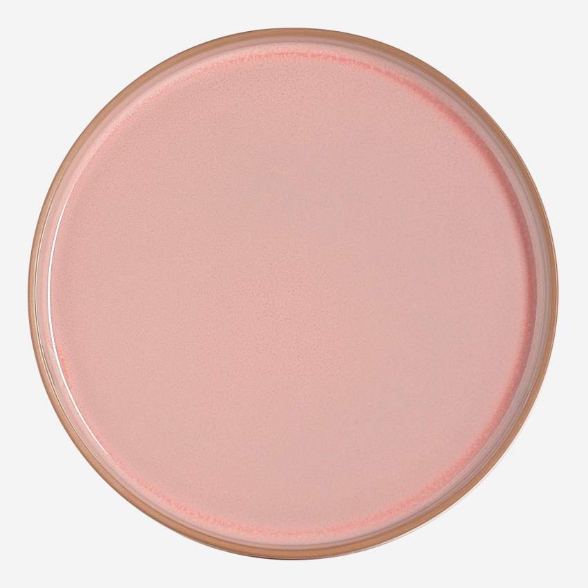 Prato de sobremesa de porcelana - 22,5cm - Rosa
