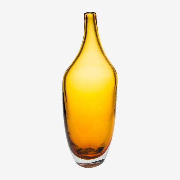 Vase en verre soufflé bouche - Ambre - 43 cm