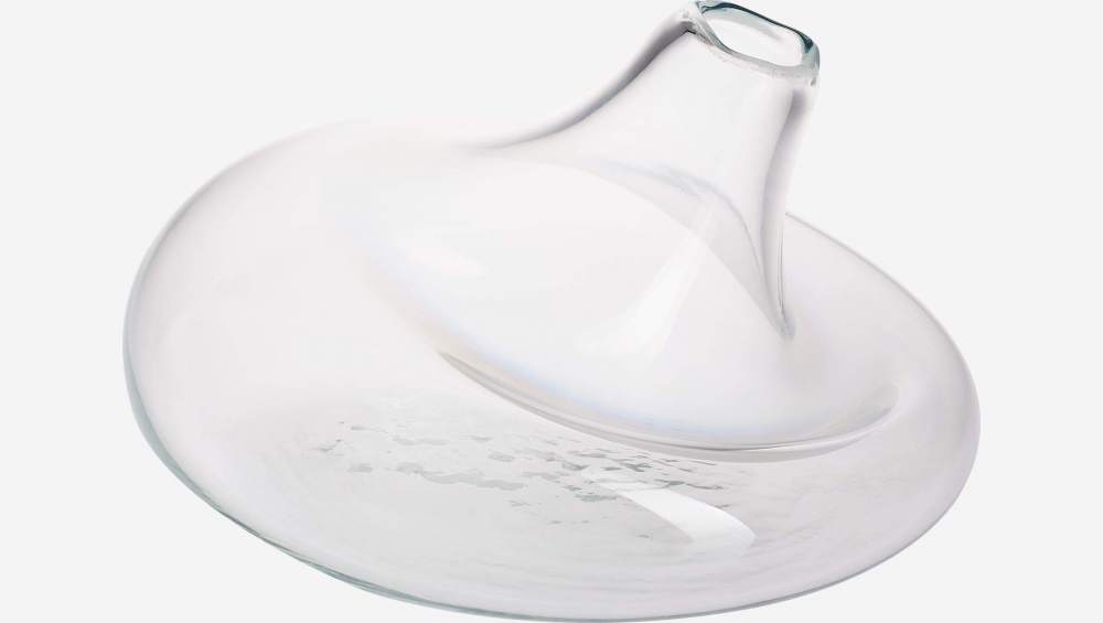 Vaas van mondgeblazen glas - Transparant - 13,5 cm