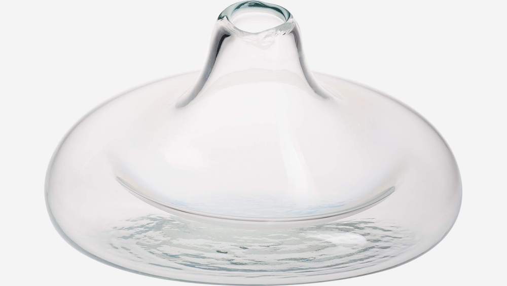 Vase aus mundgeblasenem Glas - Transparent - 13,5 cm