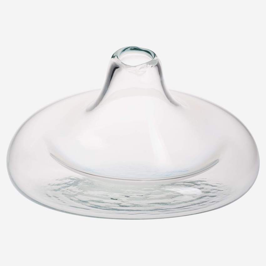 Vaas van mondgeblazen glas - Transparant - 13,5 cm