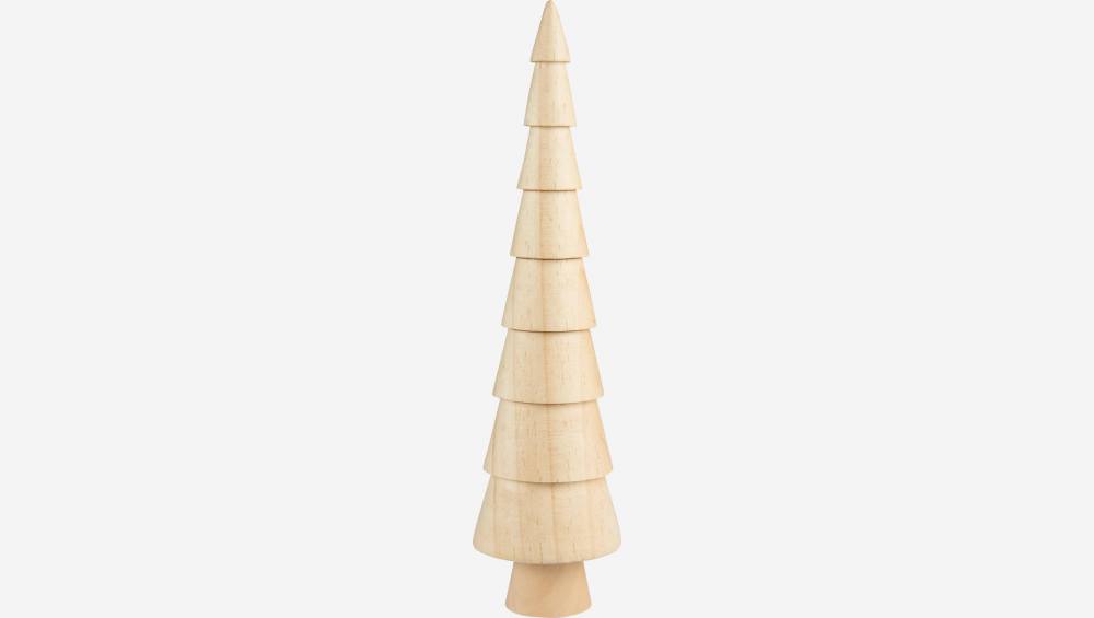 Sapin en bois à poser - 27 cm - Naturel