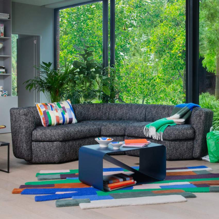 Modulares 3-Sitzer-Sofa aus Stoff - Azurgrau - Design by Anthony Guerrée