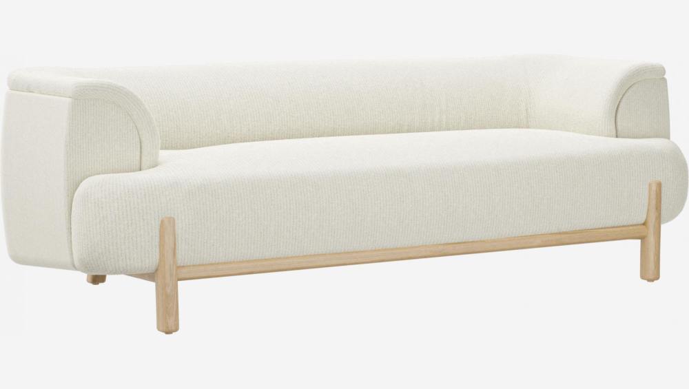 Sofá de 3 lugares em tecido - Branco alabastro - Design by Anthony Guerrée