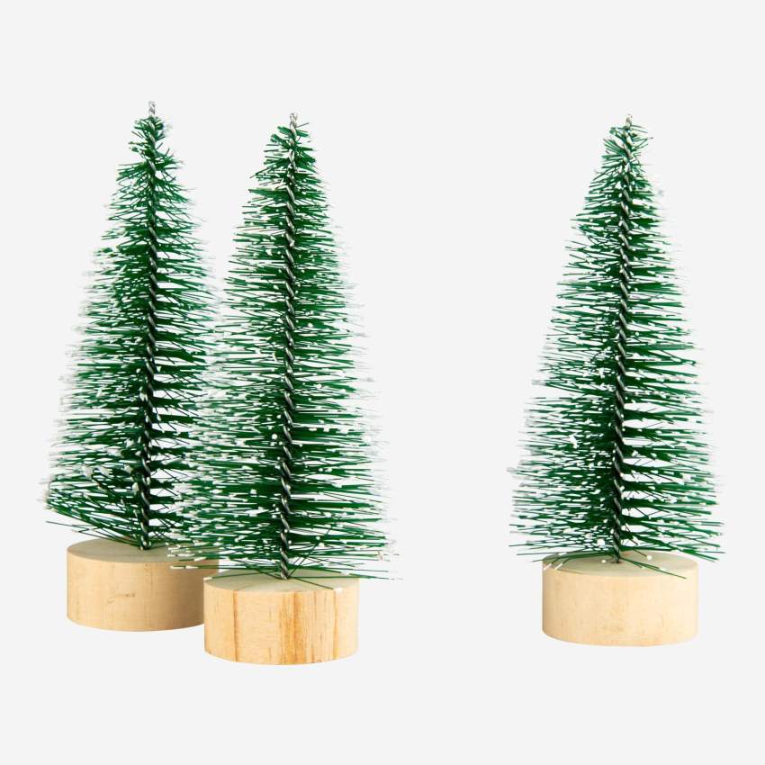 Weihnachtsschmuck - 3er-Set Tannenbäume zum Hinstellen - Grün
