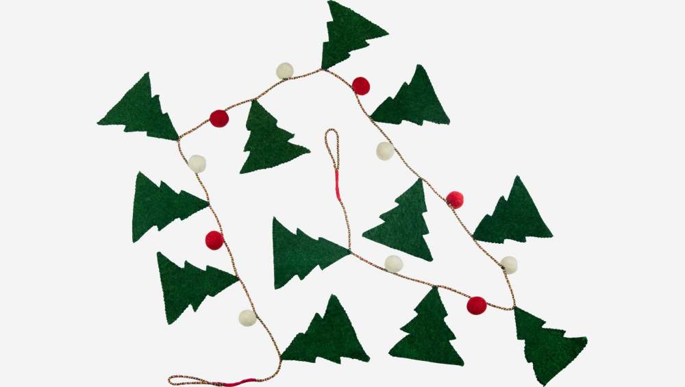 Decoração de Natal - Grinalda de feltro - 1,8m