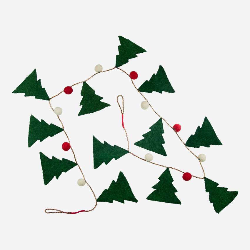 Decoração de Natal - Grinalda de feltro - 1,8m