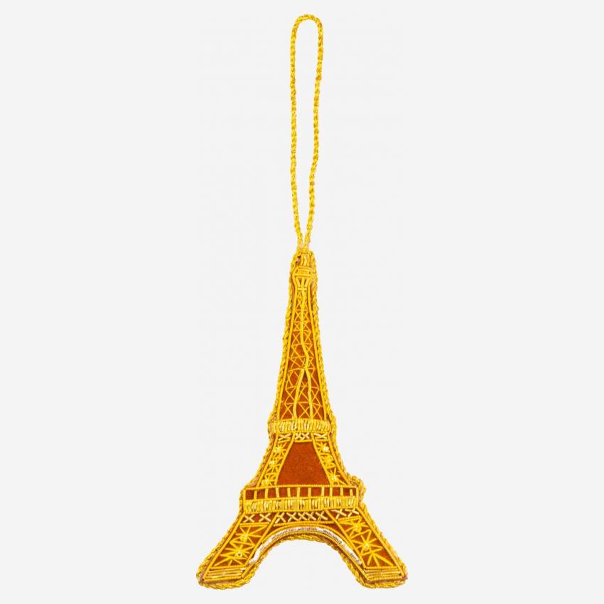Décoration de Noël - Tour Eiffel en velours à accrocher