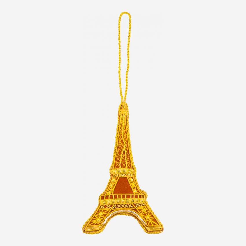 Décoration de Noël - Tour Eiffel en velours à accrocher