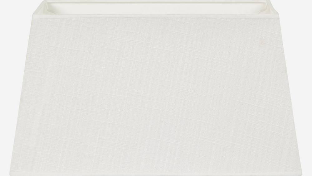 Abajur retangular de linho cor natural 40x34 cm 