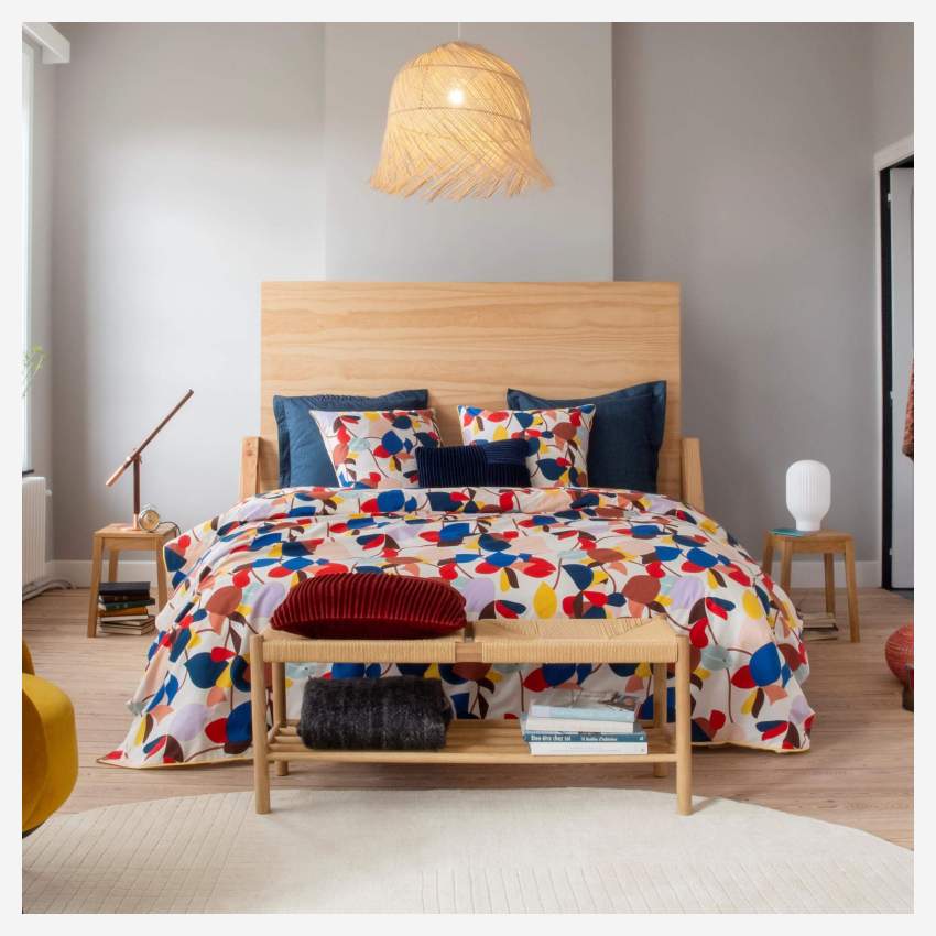 Juego de ropa de cama de algodón - 240 x 260 cm + 2 fundas de almohada - Estampado floral