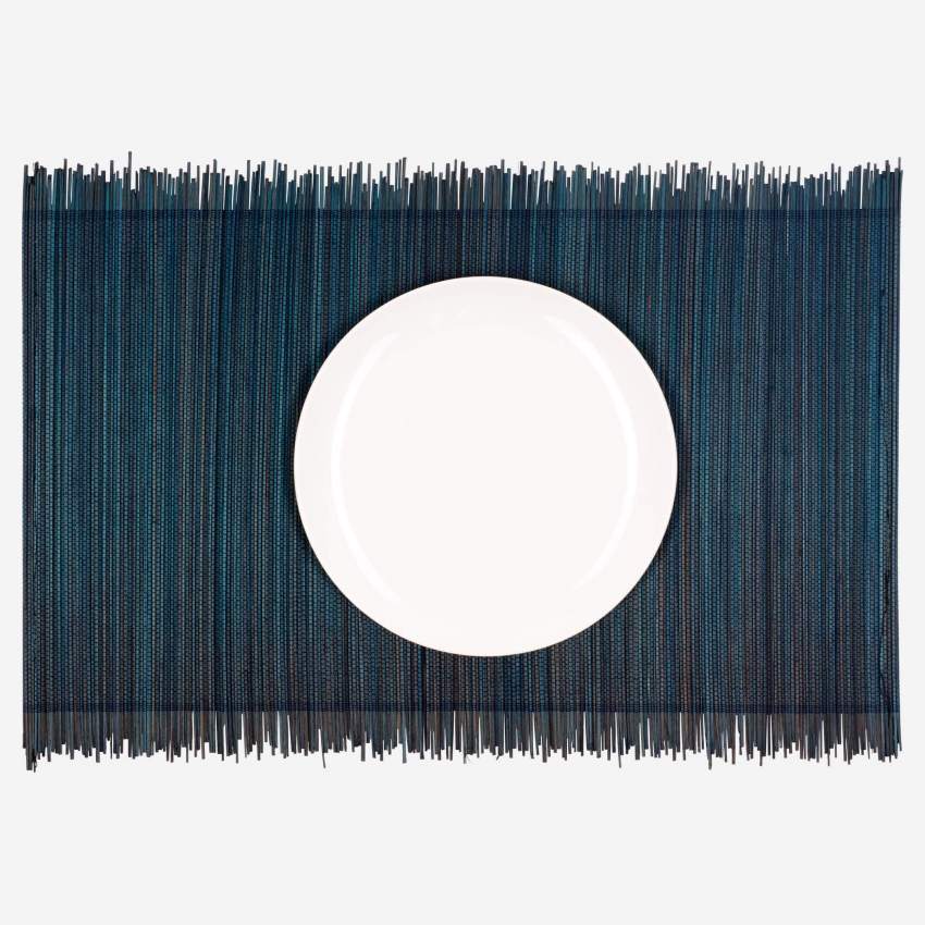 Lot de 4 sets de table en bambou - 30 x 45 cm - Bleu