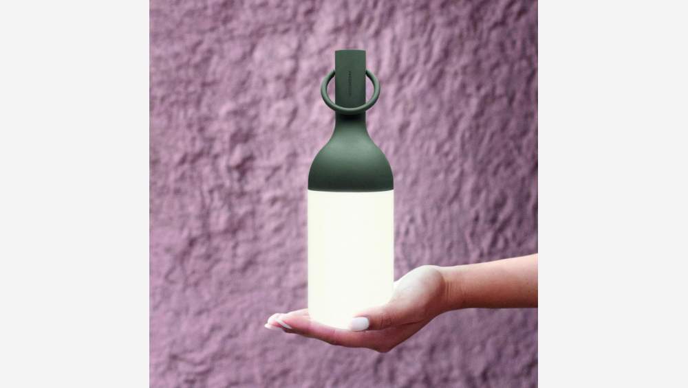 Kleine tragbare LED-Outdoor-Leuchte - Olivgrau - Design by Bina Baitel