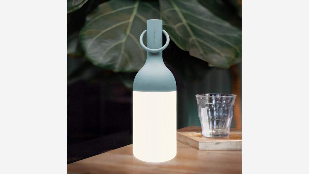 Kleine draagbare outdoor ledlamp - Laguneblauw - Design by Bina Baitel