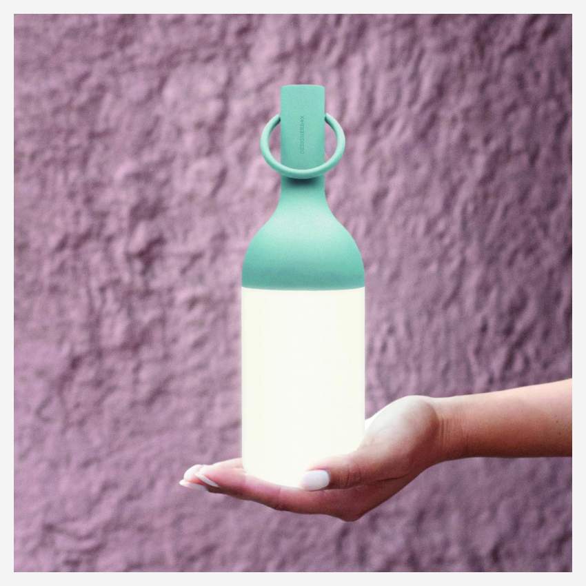 Kleine tragbare LED-Outdoor-Leuchte - Lagunenblau - Design by Bina Baitel
