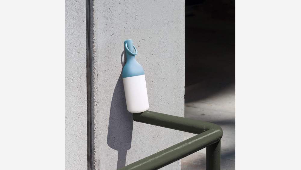 Candeeiro pequeno portátil de exterior com LED - Azul lagoa - Design by Bina Baitel