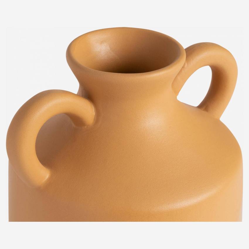Vaso in ceramica - 12 x 25 cm - Ocra