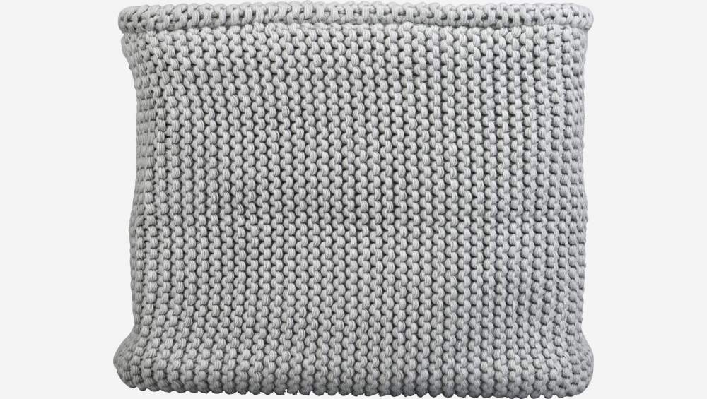 Panier 36x26x30cm en laine grise