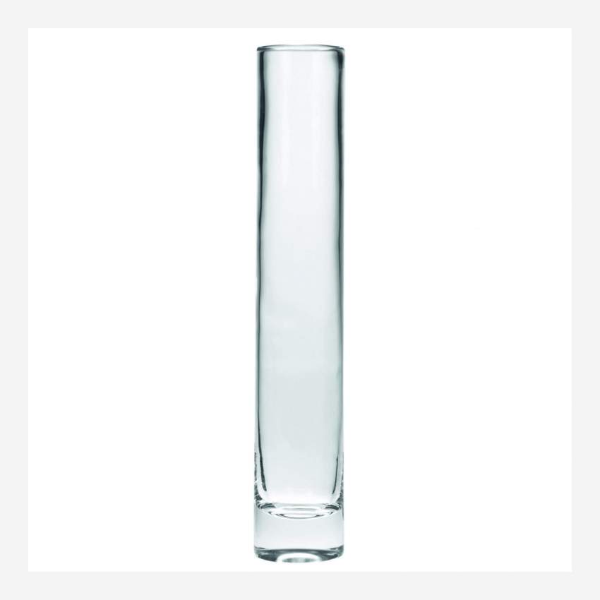 Zylindrische Vase, 40 cm, aus transparentem Glas