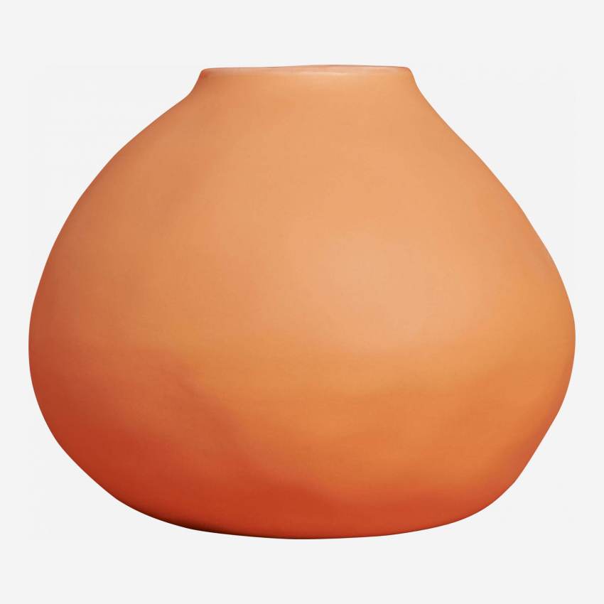 Vase en grès 14 cm orange