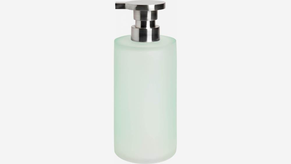 Distributeur à savon en polyrésine vert d'eau