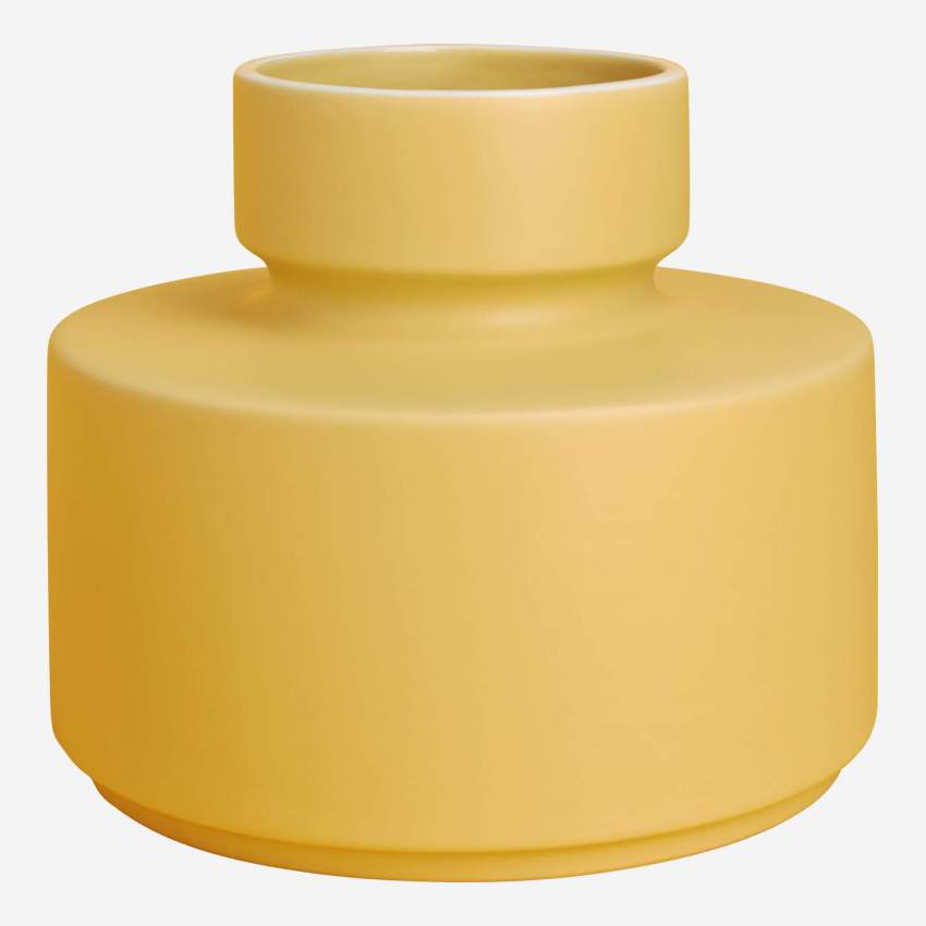 Vase en céramique jaune 14,5cm