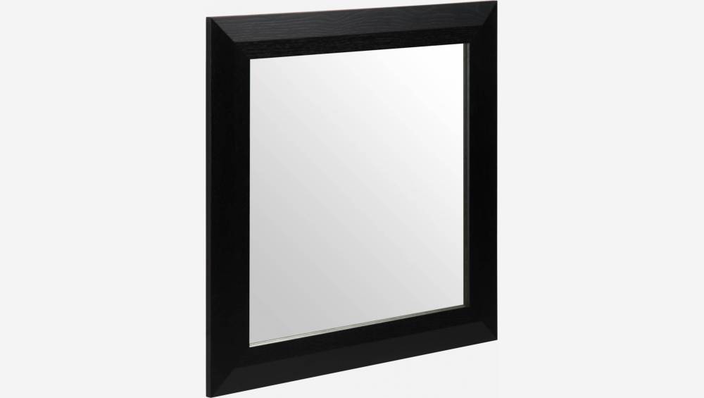 Miroir noir en chêne 62x62cm