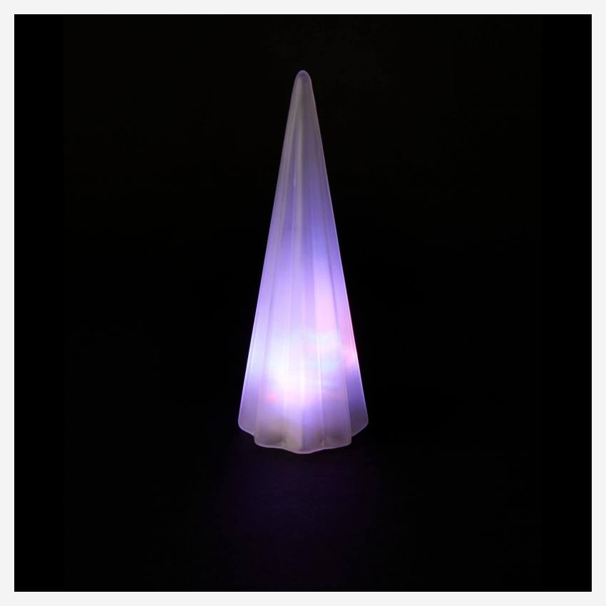 Sapin à LED en verre 19,5cm