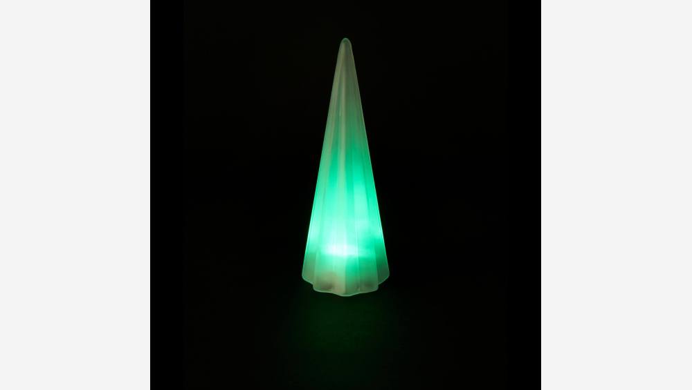 Sapin à LED en verre 19,5cm