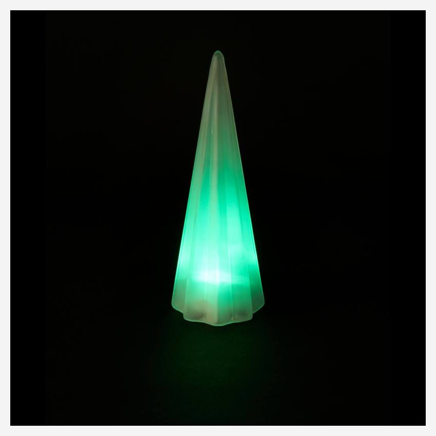 Sapin à LED en verre 19,5cm