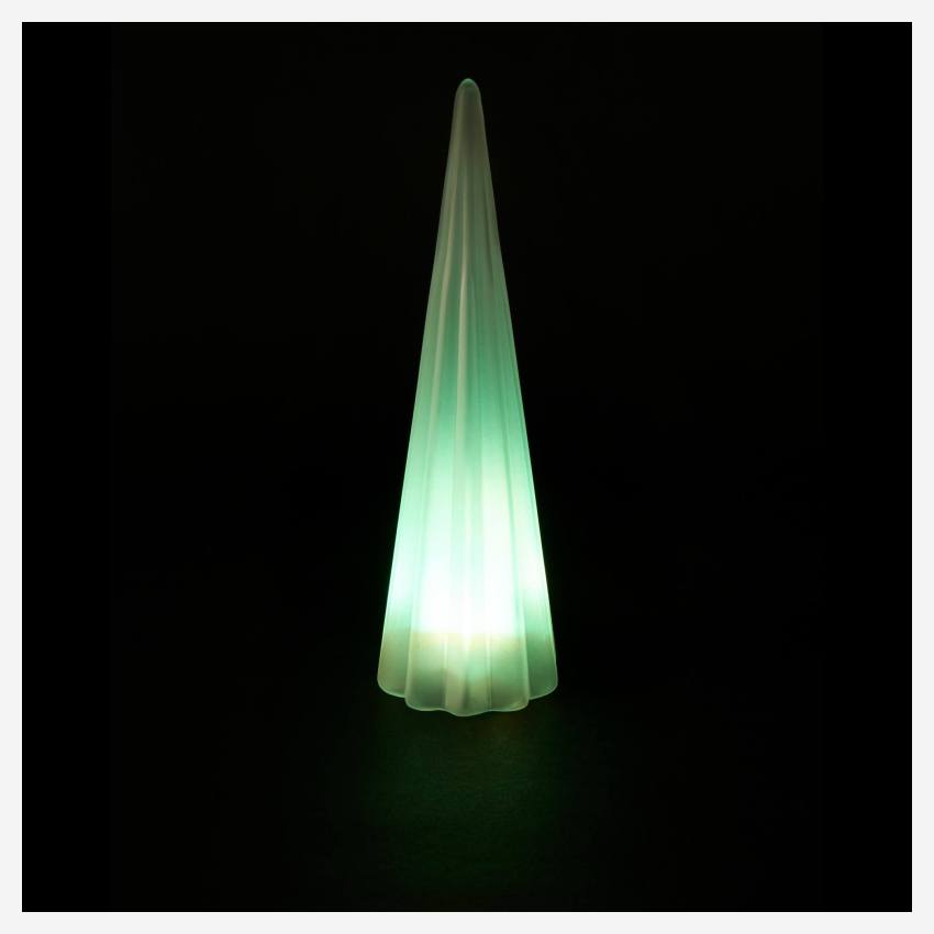 Sapin à LED en verre 24cm