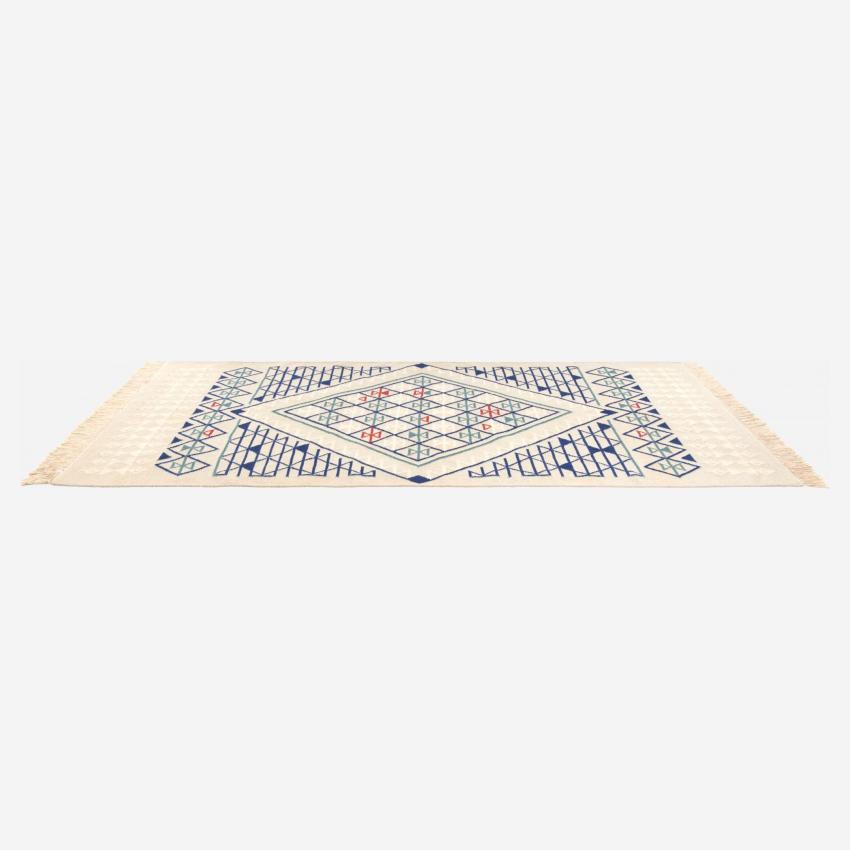 Tapis esprit aztèque  en laine tissé main - 170 x 240 cm - Multicolore - Création de Floriane Jacques