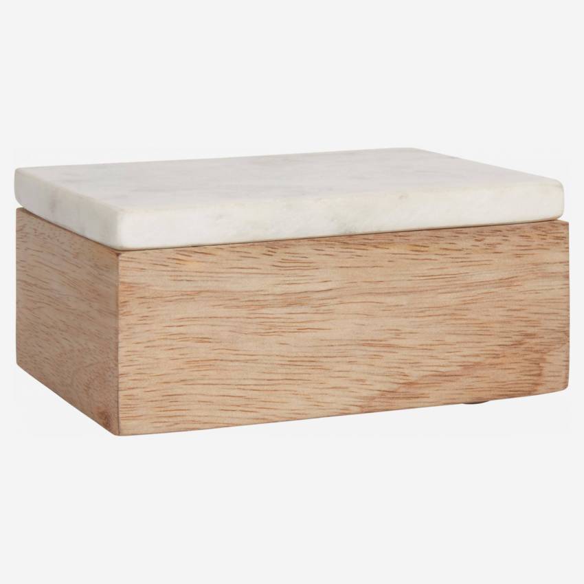 Boîte en bois et marbre