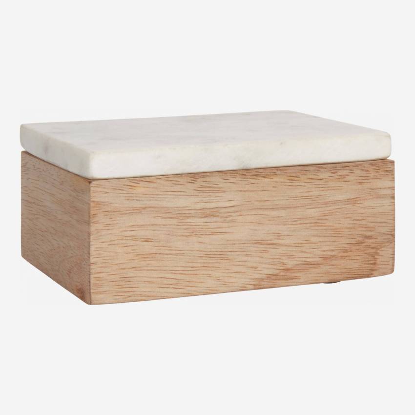 Boîte en bois et marbre